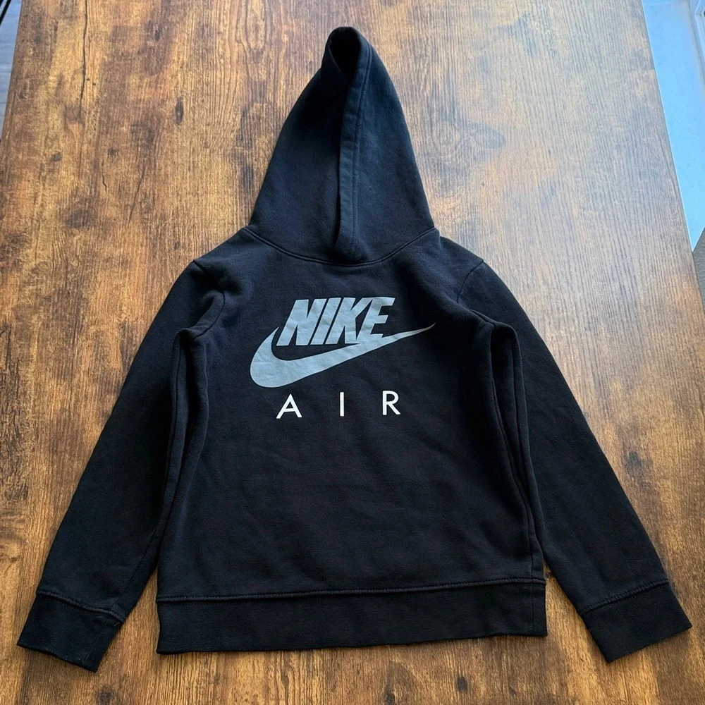 Nike Black Air Hoodie with Silver Logo